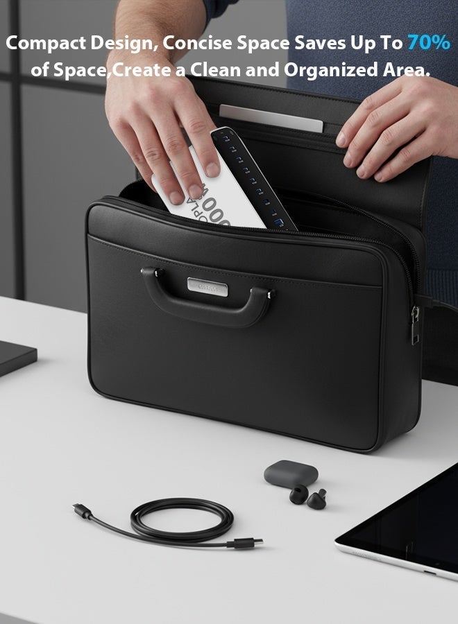 Xoopla 1000W USB C Charger Fast Charging Station, 10 Port Type C Wall Charger Power Adapter Plug Cube With PD 100W Data Cable/Advanced GaN Technology, Desktop Laptop Charger Compatible for iPhone 17/16 Series, MacBook Pro/Air, iPad Pro, Dell XPS, Samsung S25/S24, Huawei, Xiaomi, Vivo and More - Image 5